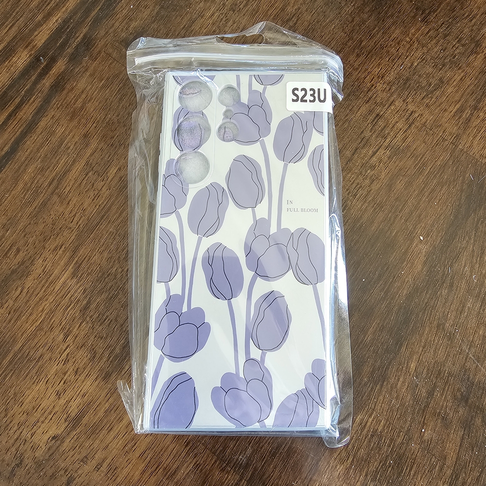 S23 Ultra Purple Floral Phone Case